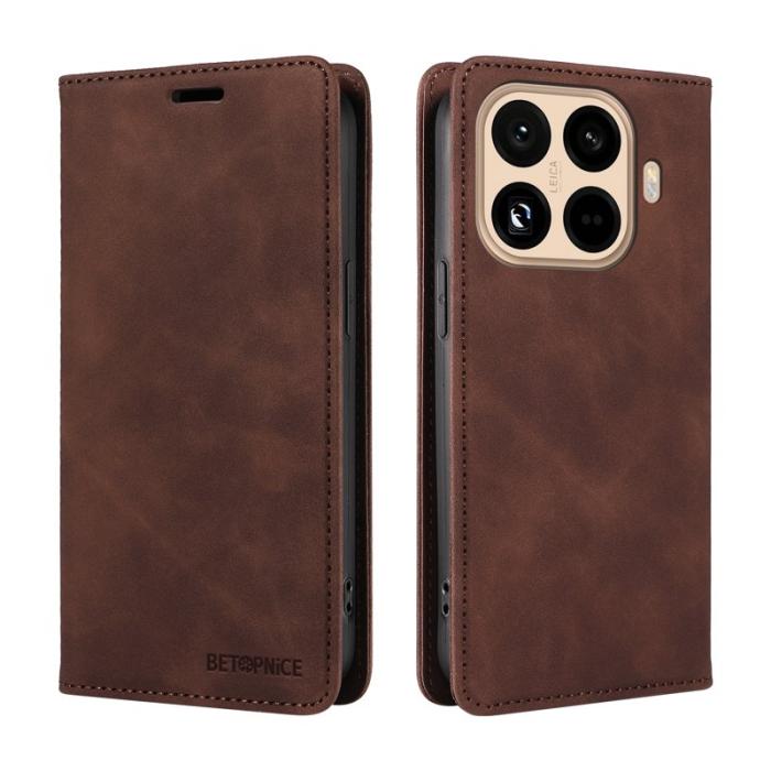 BETOPNICE - BETOPNICE Xiaomi 15T Pro Fodral Äkta läder - Brun
