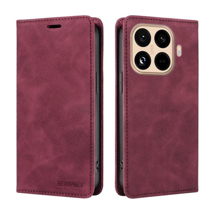 BETOPNICE - BETOPNICE Xiaomi 15T Pro Fodral Äkta läder - Röd