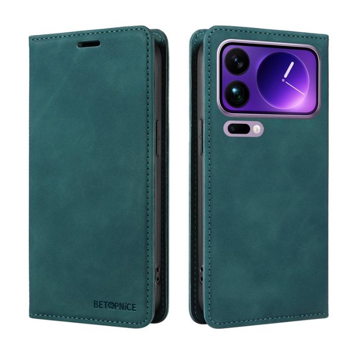 BETOPNICE - BETOPNICE Xiaomi 17 Pro Max Plånboksfodral Konstläder - Grön