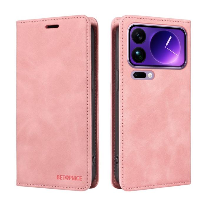 BETOPNICE - BETOPNICE Xiaomi 17 Pro Max Plånboksfodral Konstläder - Rosa