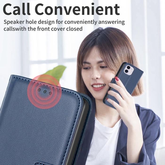 BINFEN COLOR - BINFEN COLOR BF17 iPhone 11 Fodral PU Läder - Blå