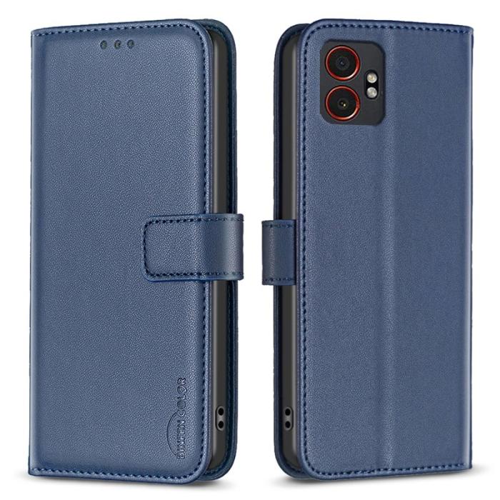 BINFEN COLOR - BINFEN COLOR BF17 Samsung Galaxy XCover7 Pro Fodral Äkta läder - Blå