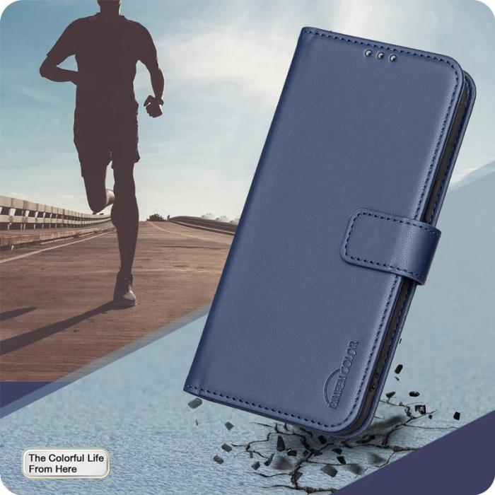 BINFEN COLOR - BINFEN COLOR BF17 Samsung Galaxy XCover7 Pro Fodral Äkta läder - Blå