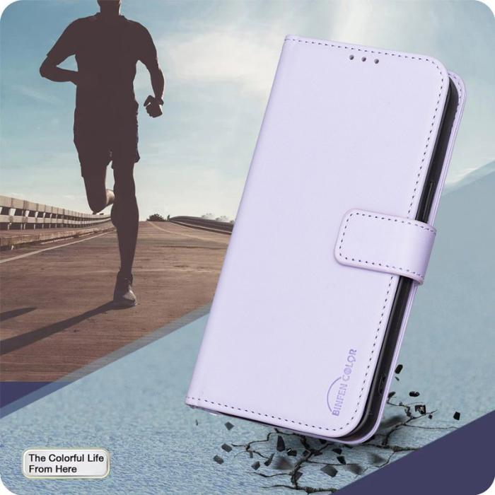 BINFEN COLOR - BINFEN COLOR BF17 Samsung Galaxy XCover7 Pro Fodral Äkta läder - Lila