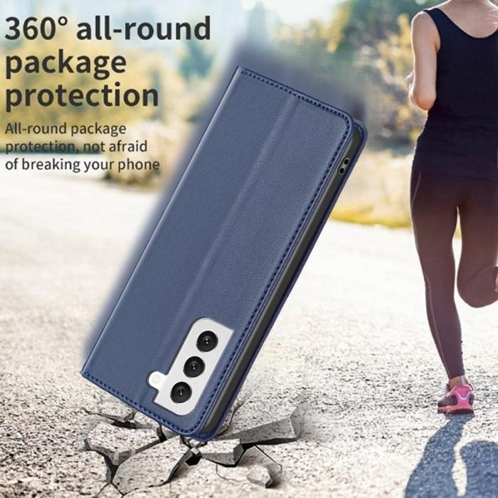 BINFEN COLOR - BINFEN COLOR BF18 Samsung Galaxy S21+ Fodral PU Läder - Blå