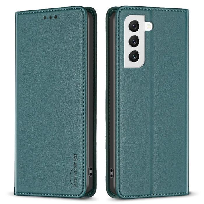 BINFEN COLOR - BINFEN COLOR BF18 Samsung Galaxy S21+ Fodral PU Läder - Grön