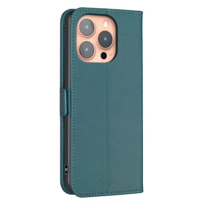BINFEN COLOR - BINFEN COLOR BF31 iPhone 16 Pro Fodral - PU Läder - Grön