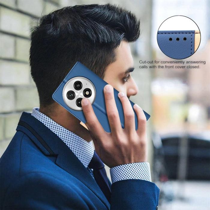 BINFEN COLOR - BINFEN COLOR BF33 för OnePlus 13 Fodral Äkta läder - Blå