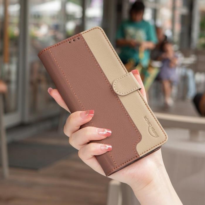 BINFEN COLOR - BINFEN COLOR BF33 för OnePlus 13 Fodral Äkta läder - Brun