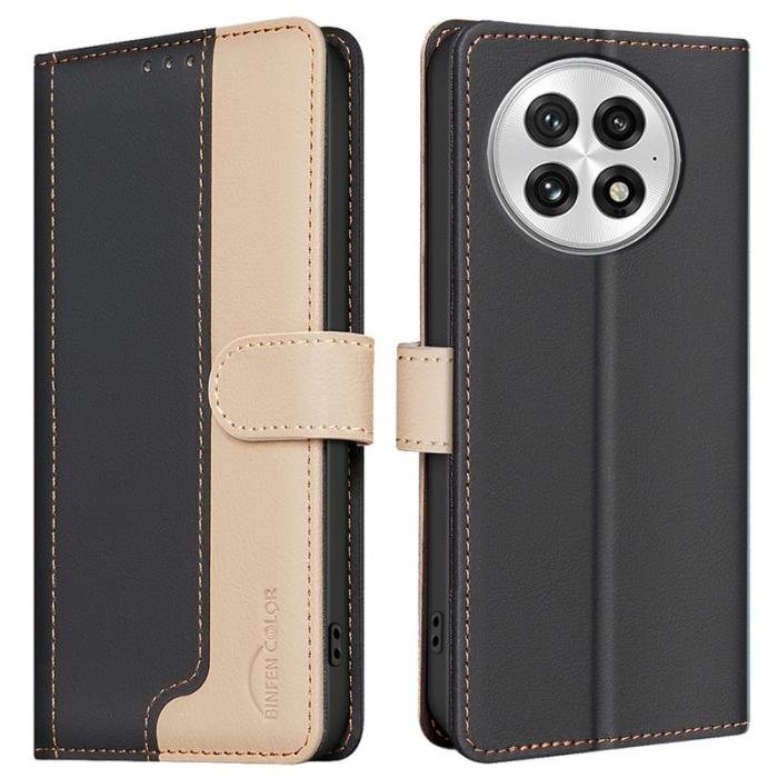 BINFEN COLOR - BINFEN COLOR BF33 för OnePlus 13 Fodral Äkta läder - Svart