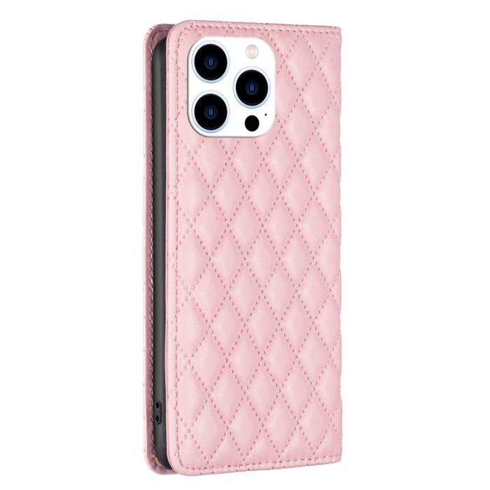 BINFEN COLOR - BINFEN COLOR BF Style-16 iPhone 16 Pro Max Fodral PU Läder - Pink