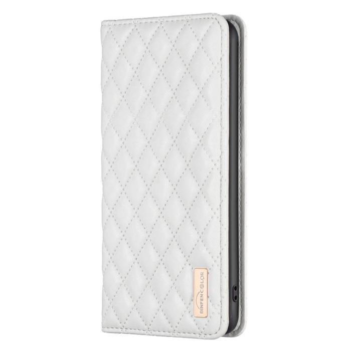 BINFEN COLOR - BINFEN COLOR BF Style-16 iPhone 16 Pro Max Fodral PU Läder - Vit