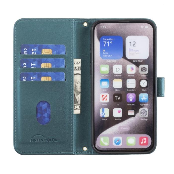BINFEN COLOR - BINFEN COLOR för Samsung Galaxy A16 5G Fodral Äkta läder - Grön
