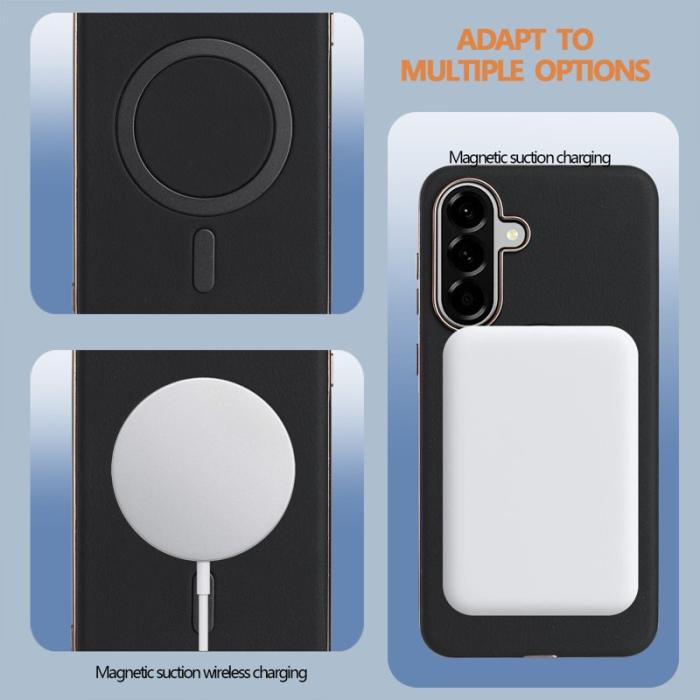 BINFEN COLOR - BINFEN Fodral för Samsung Galaxy A56 5G - PU + TPU - Svart