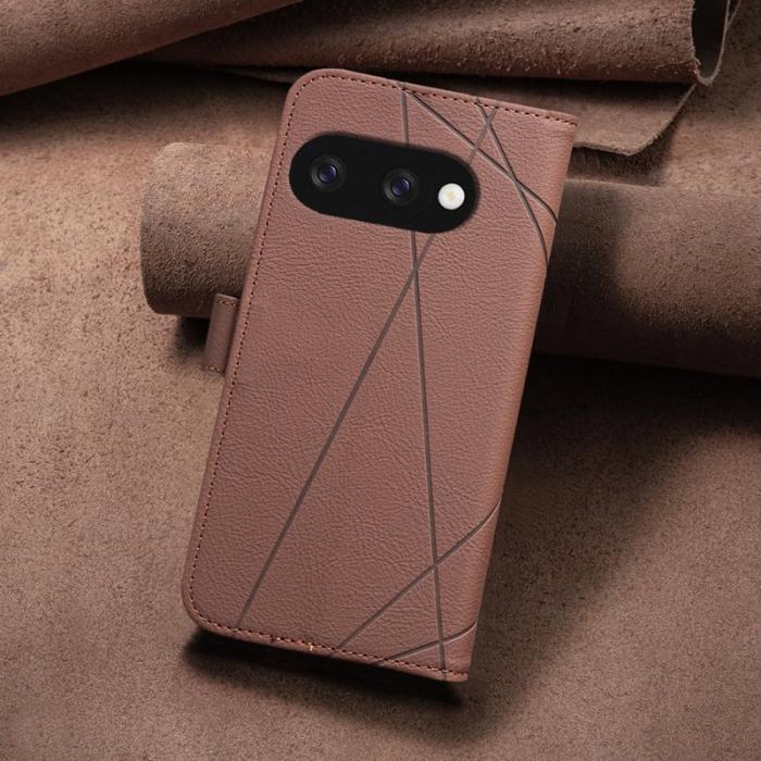 BINFEN COLOR - BINFEN Google Pixel 9a Fodral Äkta läder - Brun