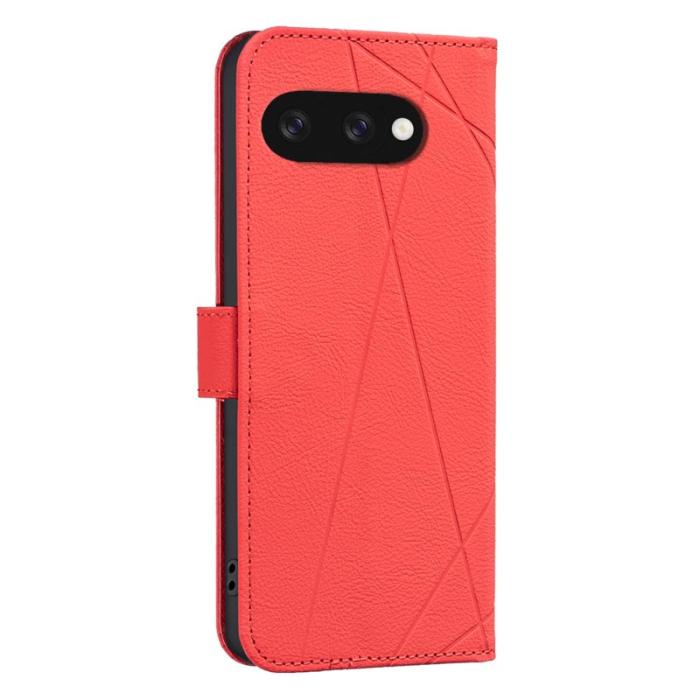 BINFEN COLOR - BINFEN Google Pixel 9a Fodral Äkta läder - Röd