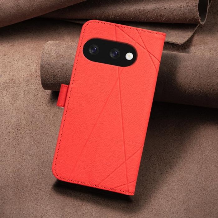 BINFEN COLOR - BINFEN Google Pixel 9a Fodral Äkta läder - Röd