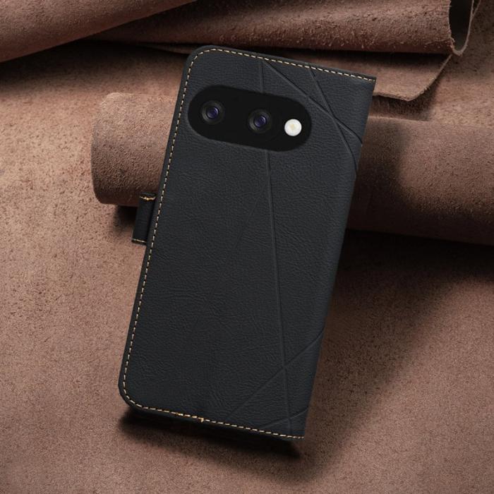 BINFEN COLOR - BINFEN Google Pixel 9a Fodral Äkta läder - Svart