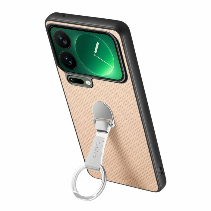 CASENEO - CASENEO C1-19 för Xiaomi 17 Pro Fodral Äkta läder - Aprikos