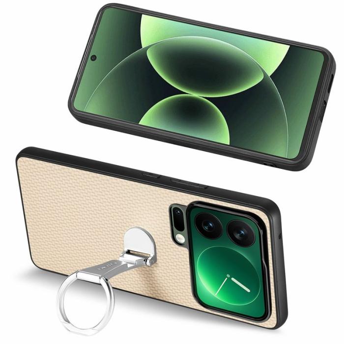 CASENEO - CASENEO C1-19 för Xiaomi 17 Pro Fodral Äkta läder - Aprikos