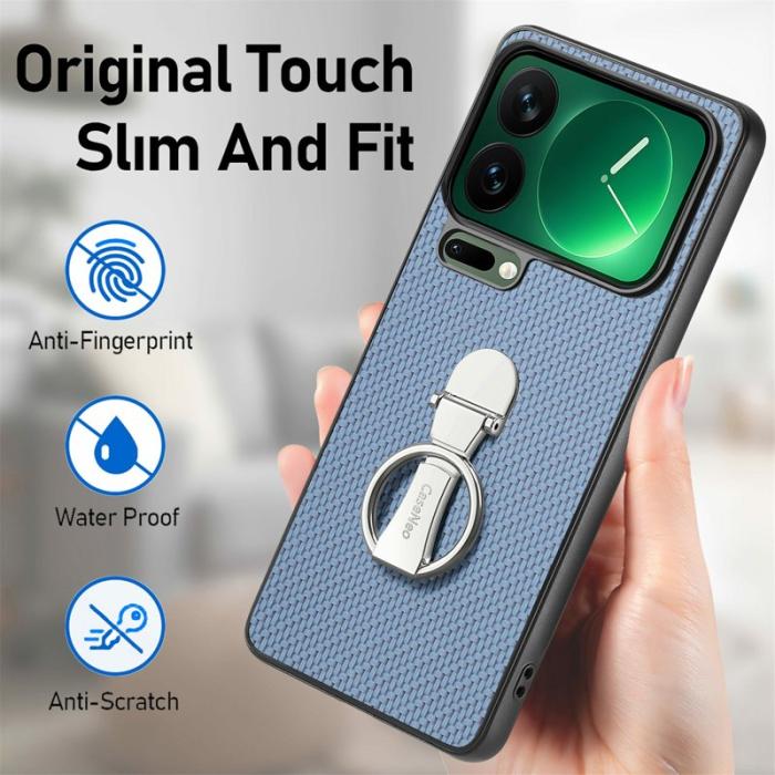 CASENEO - CASENEO C1-19 för Xiaomi 17 Pro Fodral Äkta läder - Blå