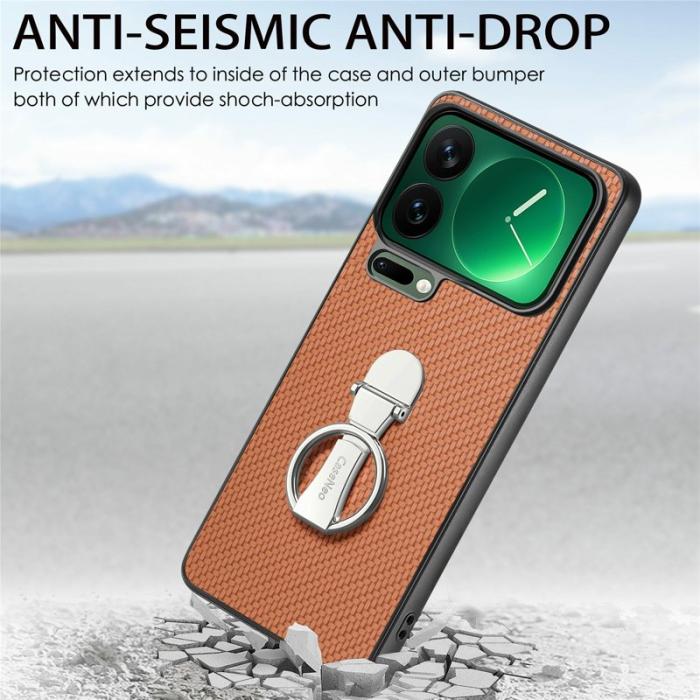 CASENEO - CASENEO C1-19 för Xiaomi 17 Pro Fodral - Äkta läder - Brun