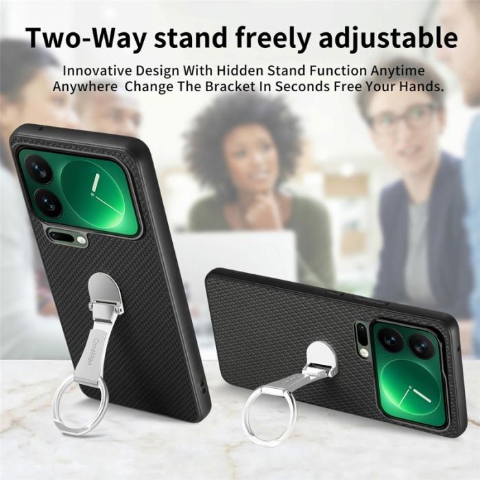 CASENEO - CASENEO C1-19 för Xiaomi 17 Pro Fodral Äkta läder - Svart