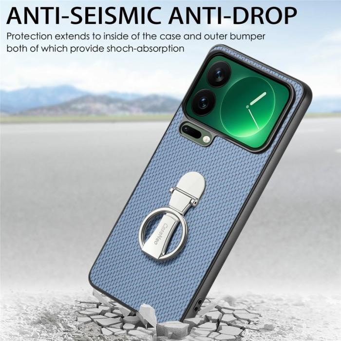 CASENEO - CASENEO C1-19 för Xiaomi 17 Pro Max Fodral - Äkta läder - Blå