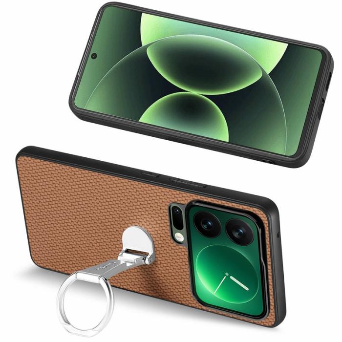 CASENEO - CASENEO C1-19 för Xiaomi 17 Pro Max Fodral - Äkta läder - Brun