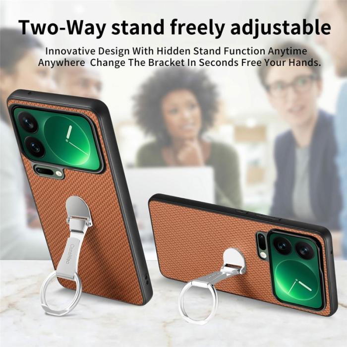 CASENEO - CASENEO C1-19 för Xiaomi 17 Pro Max Fodral - Äkta läder - Brun