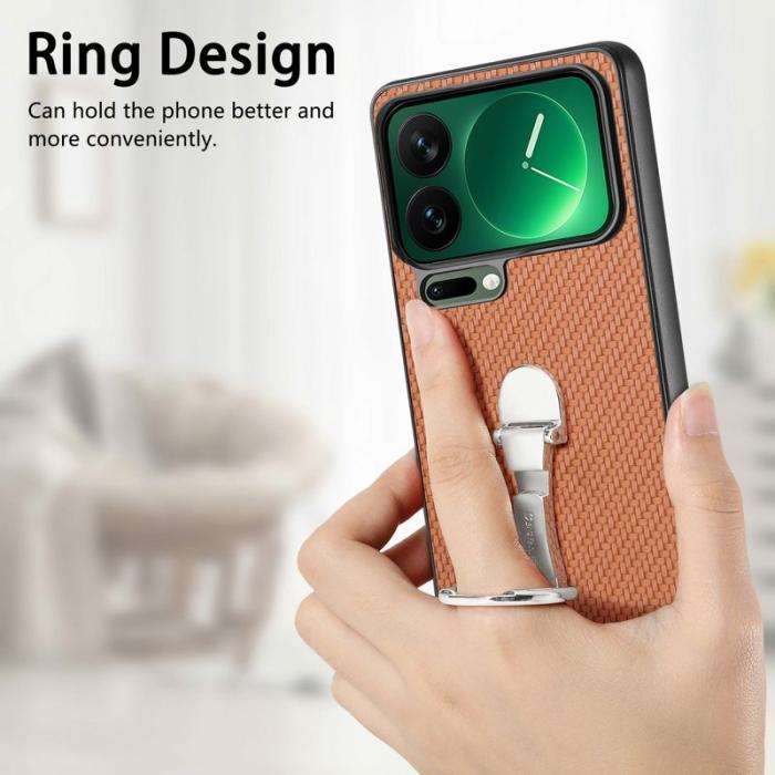 CASENEO - CASENEO C1-19 för Xiaomi 17 Pro Max Fodral - Äkta läder - Brun