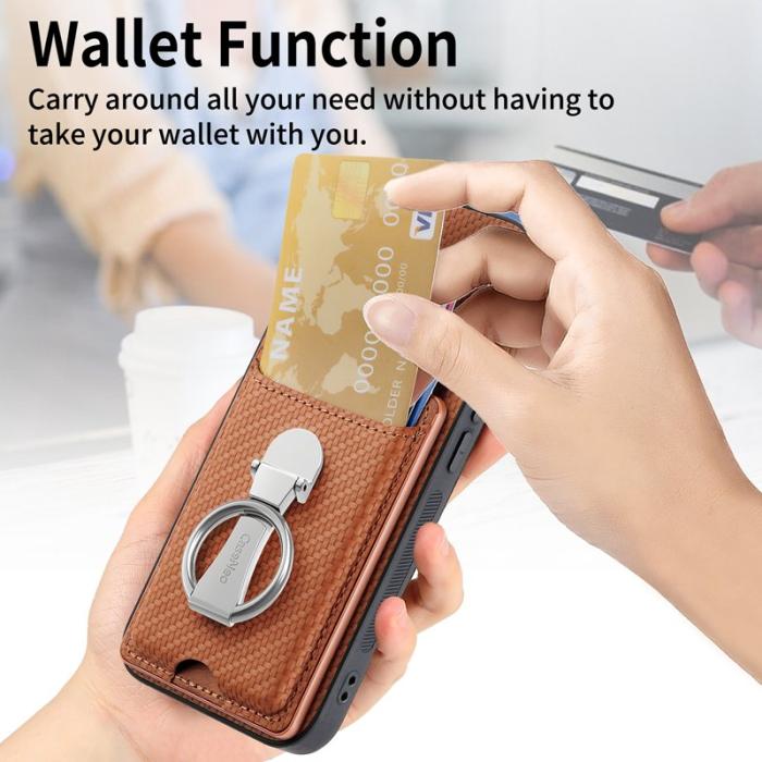 CASENEO - CASENEO C1-9 för Xiaomi 15 Fodral Kickstand Äkta läder - Brun