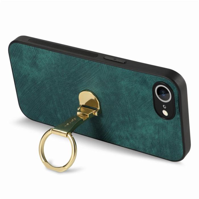 CASENEO - CASENEO D22 för iPhone 16e Fodral Fällbart Retro Läder - Grön