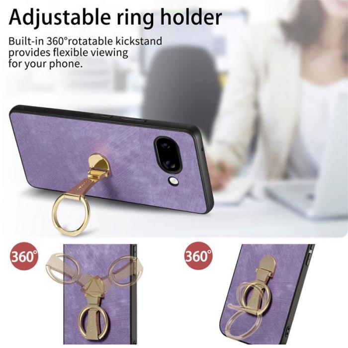 CASENEO - CASENEO D22 Fodral för Google Pixel 9a - Äkta läder - Lila