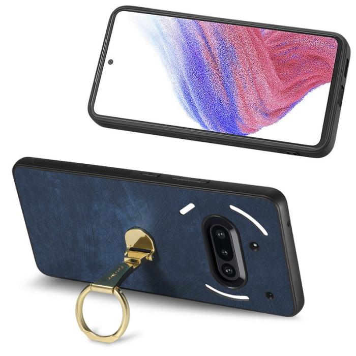 CASENEO - CASENEO D22 Fodral för Nothing Phone (3a) Äkta läder - Blå