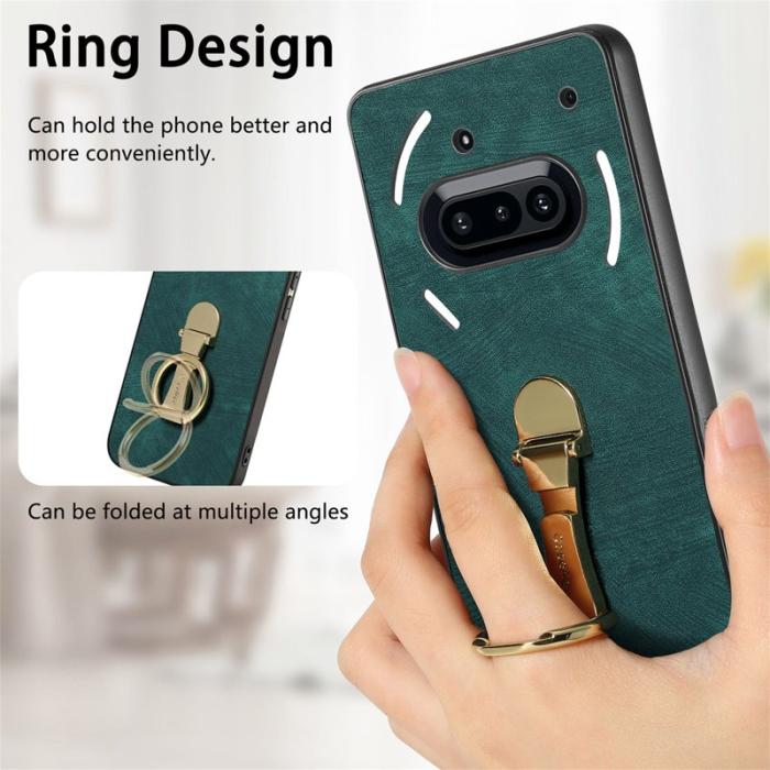 CASENEO - CASENEO D22 Fodral för Nothing Phone (3a) - Äkta läder - Grön