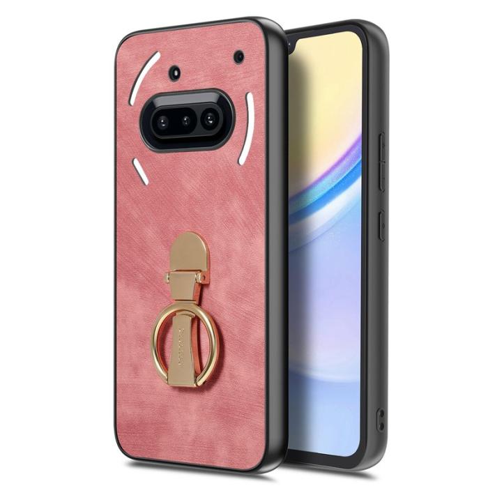 CASENEO - CASENEO D22 Fodral för Nothing Phone (3a) - Äkta läder - Rosa