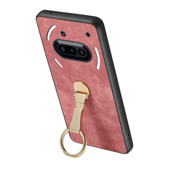 CASENEO - CASENEO D22 Fodral för Nothing Phone (3a) - Äkta läder - Rosa