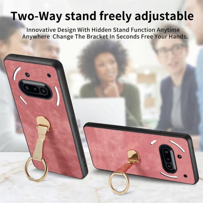 CASENEO - CASENEO D22 Fodral för Nothing Phone (3a) - Äkta läder - Rosa