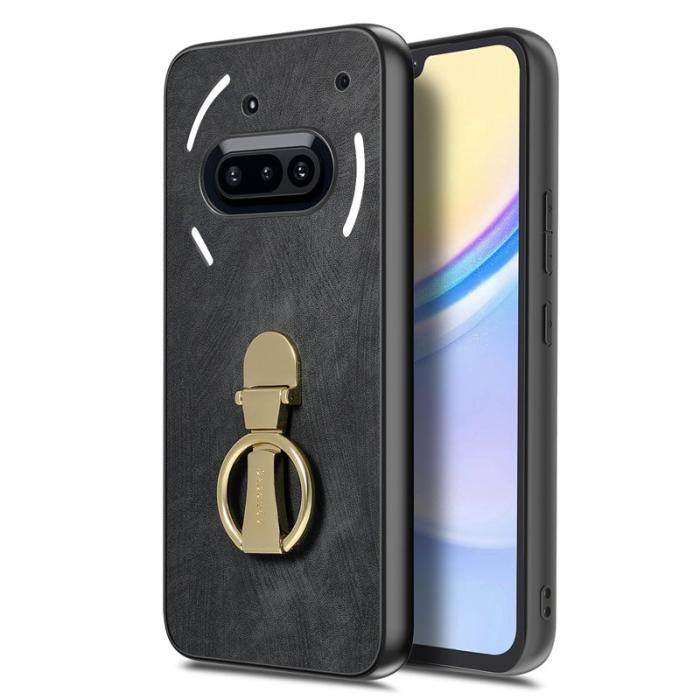 CASENEO - CASENEO D22 Fodral för Nothing Phone (3a) - Äkta läder - Svart