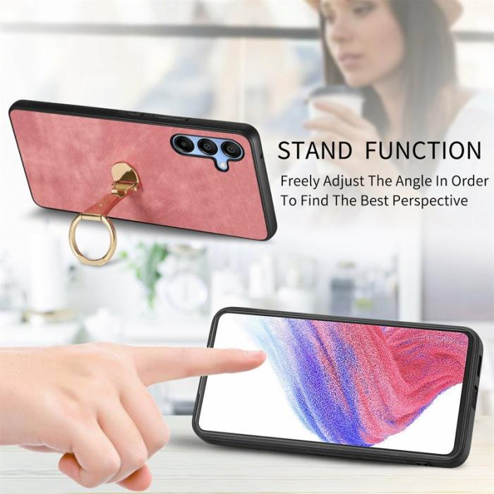 CASENEO - CASENEO D22 Fodral för Samsung Galaxy A16 4G/5G - Äkta läder - Rosa