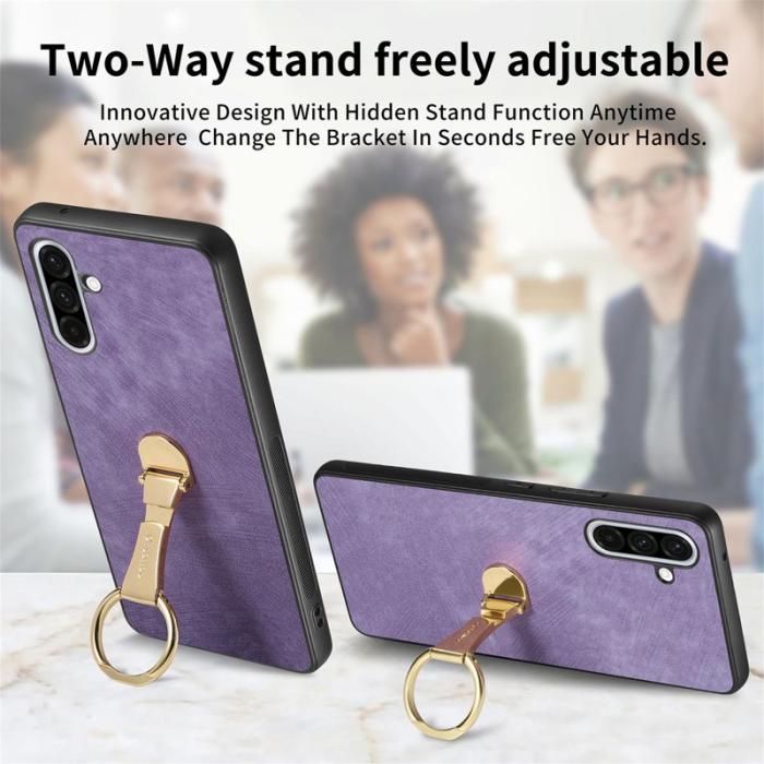 CASENEO - CASENEO D22 Fodral för Samsung Galaxy A36 5G - Äkta läder - Lila