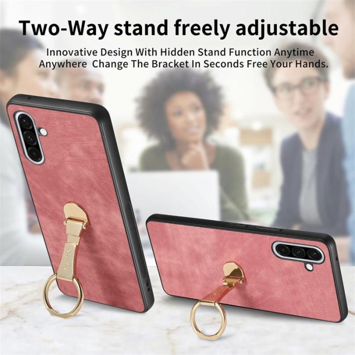 CASENEO - CASENEO D22 Fodral för Samsung Galaxy A36 5G - Äkta läder - Rosa