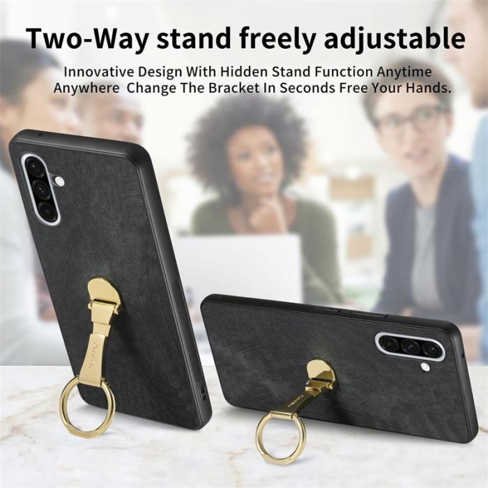 CASENEO - CASENEO D22 Fodral för Samsung Galaxy A36 5G - Äkta läder - Svart