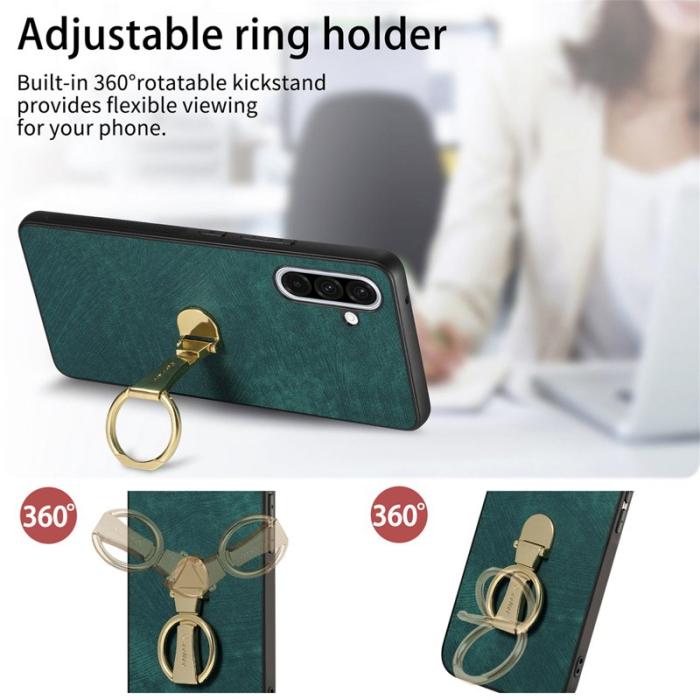 CASENEO - CASENEO D22 Fodral för Samsung Galaxy A56 5G - KonstLäder - Grön