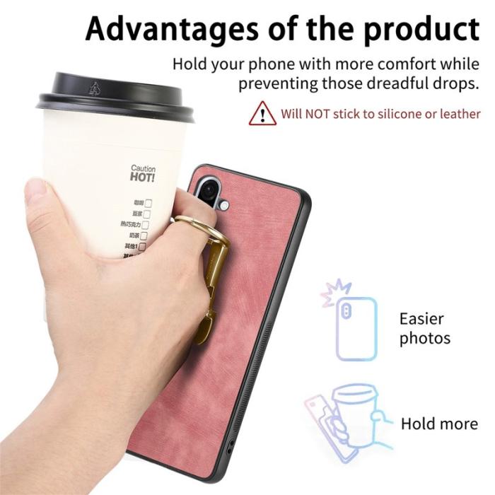 CASENEO - CASENEO D22 Fodral för Samsung Galaxy A56 5G - KonstLäder - Rosa