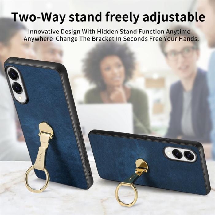 CASENEO - CASENEO D22 Fodral för Samsung Galaxy S25 Edge - Äkta läder - Blå