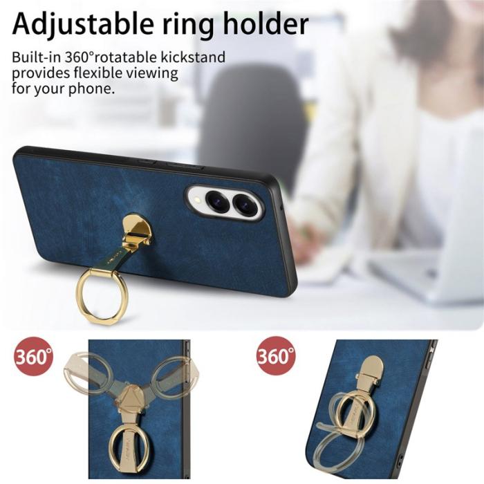 CASENEO - CASENEO D22 Fodral för Samsung Galaxy S25 Edge - Äkta läder - Blå