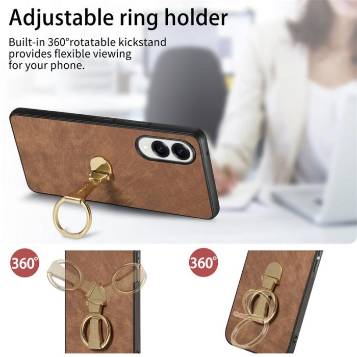 CASENEO - CASENEO D22 Fodral för Samsung Galaxy S25 Edge - Äkta läder - Brun