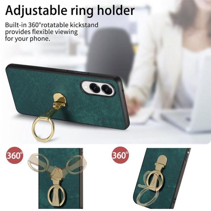 CASENEO - CASENEO D22 Fodral för Samsung Galaxy S25 Edge - Äkta läder - Grön